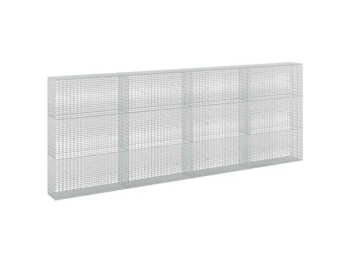 Gabion, verzinkter Stahl, 400 x 30 x 150 cm, Maschenweite: 5 x 2,5 cm Draht 3,5 mm, verzinkter Stahl, Maschen 5 x 2,5 cm, Haken und Clips, für den Außenbereich