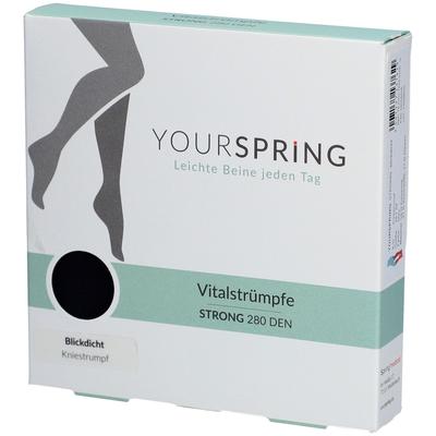Yourspring strong blickdicht 280den AD 38/39 blau 2 St Strümpfe