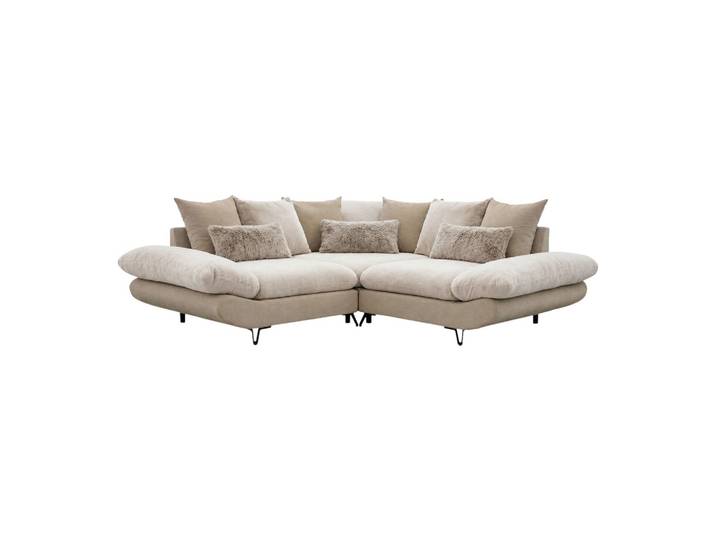 Wohnlandschaft Chenille, Single-Jersey Beige