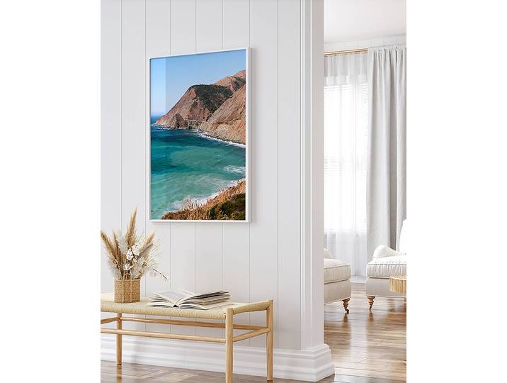 Bild Big Sur Rahmen: Buche Massiv, lackiert Abdeckung: Acrylglas Multicolor 73 x 93cm