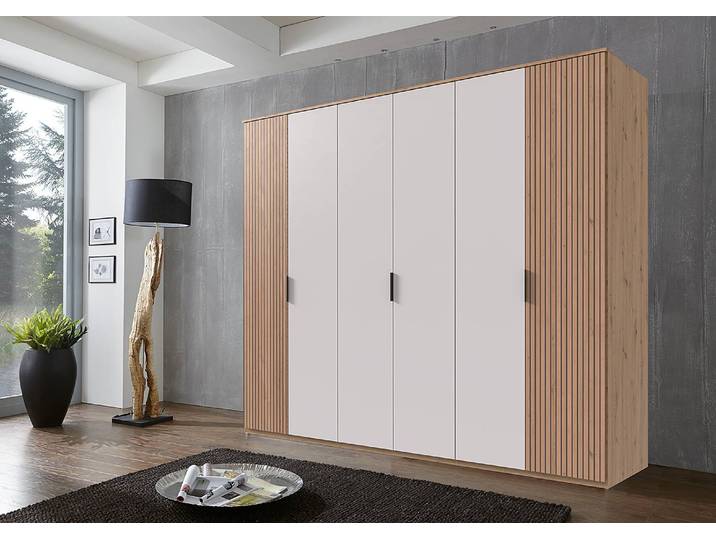 Drehtürenschrank Tunis 270cm Braun/Eiche Artisan Dekor/Weiß