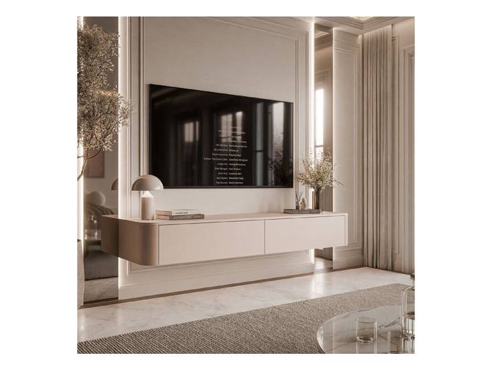 Lookway TV-Schrank SAGE KASCHMIR Hängend TV-Lowboard mit abgerundeten Seiten (1x TV Schrank) 180x27x40 cm