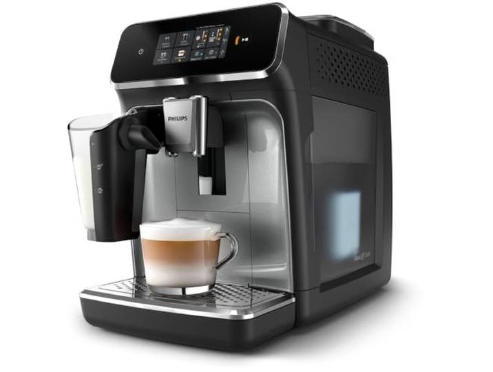 Machine a café Expresso broyeur - PHILIPS - EP2339/40 - Série 2300 - LatteGo - 4 recettes - Broyeur céramique - Noir panthere