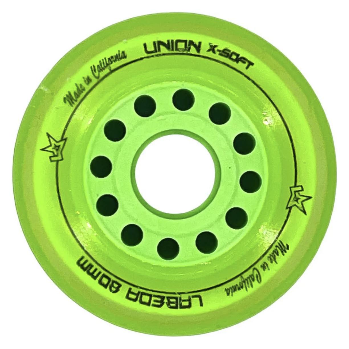 Labeda Union X-Soft 1-teilige Rollhockey-Räder (Grün, 80 mm) (80 mm) (LABEDA)