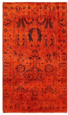 Overton "Overdyed, One-of-a-Kind Hand-Knotted Area Rug - Orange - 3' 2"" x 5' 5"""