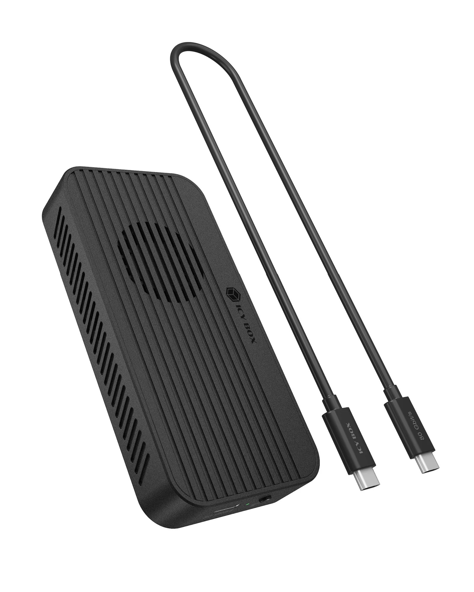 Raid Sonic RaidSonic Icy Box IB-1980M-80G M.2 NVMe SSD Gehäuse TB5 schwarz