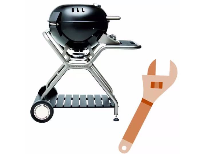 OUTDOORCHEF Ascona 570 G grey (montiert) Gaskugelgrill – Gasgrill