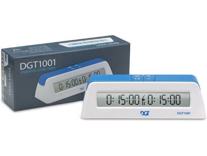 DGT 1001 - Schaakklok - Countdown en up-count functie - Blauw/wit