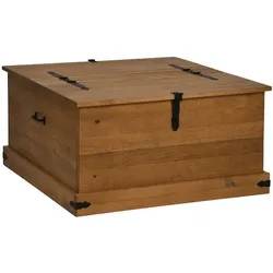 vidaXL Truhe HALDEN 91x91x47 cm Massivholz Kiefer
