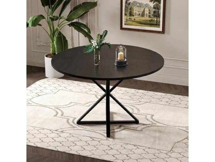 IDEALHOUSE Round Dining Table for 4-8 People, Runder Esstisch 120 cm Für 4–6 Personen, ideal für Küche, Esszimmer oder Wohnzimmer