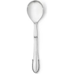 Georg Jensen Beaded Salatlöffel, Servierbesteck, Silber