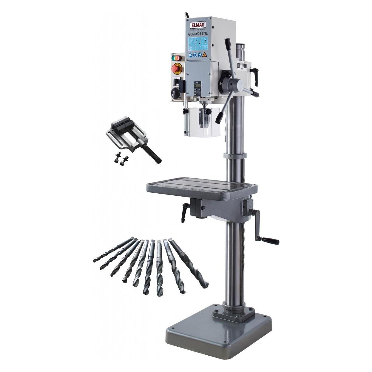 Elmag Getriebe-Säulenbohrmaschine GBM 3/25 SNE - Set (82005)