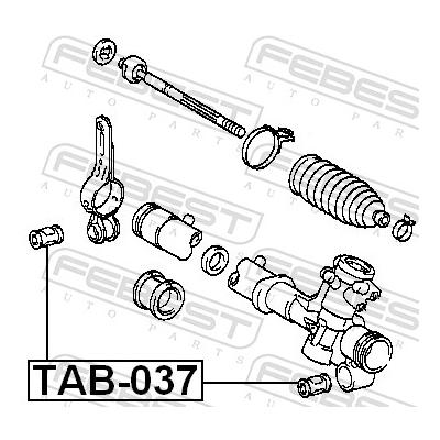 FEBEST Lagerung, Lenkgetriebe tab037 für TOYOTA