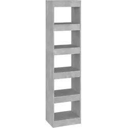 vidaXL Bücherregal/Raumteiler Betongrau 40x30x166 cm