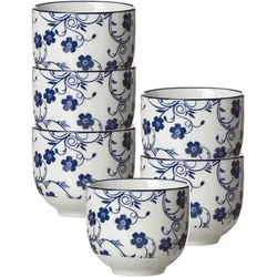 TEEBECHER Royal Sakura blau-weiß 150 ml 6er Set
