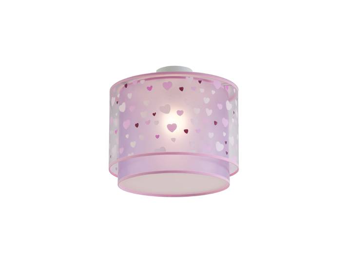 Plafonnier pour enfants rose avec des cœurs - Harrie in Love