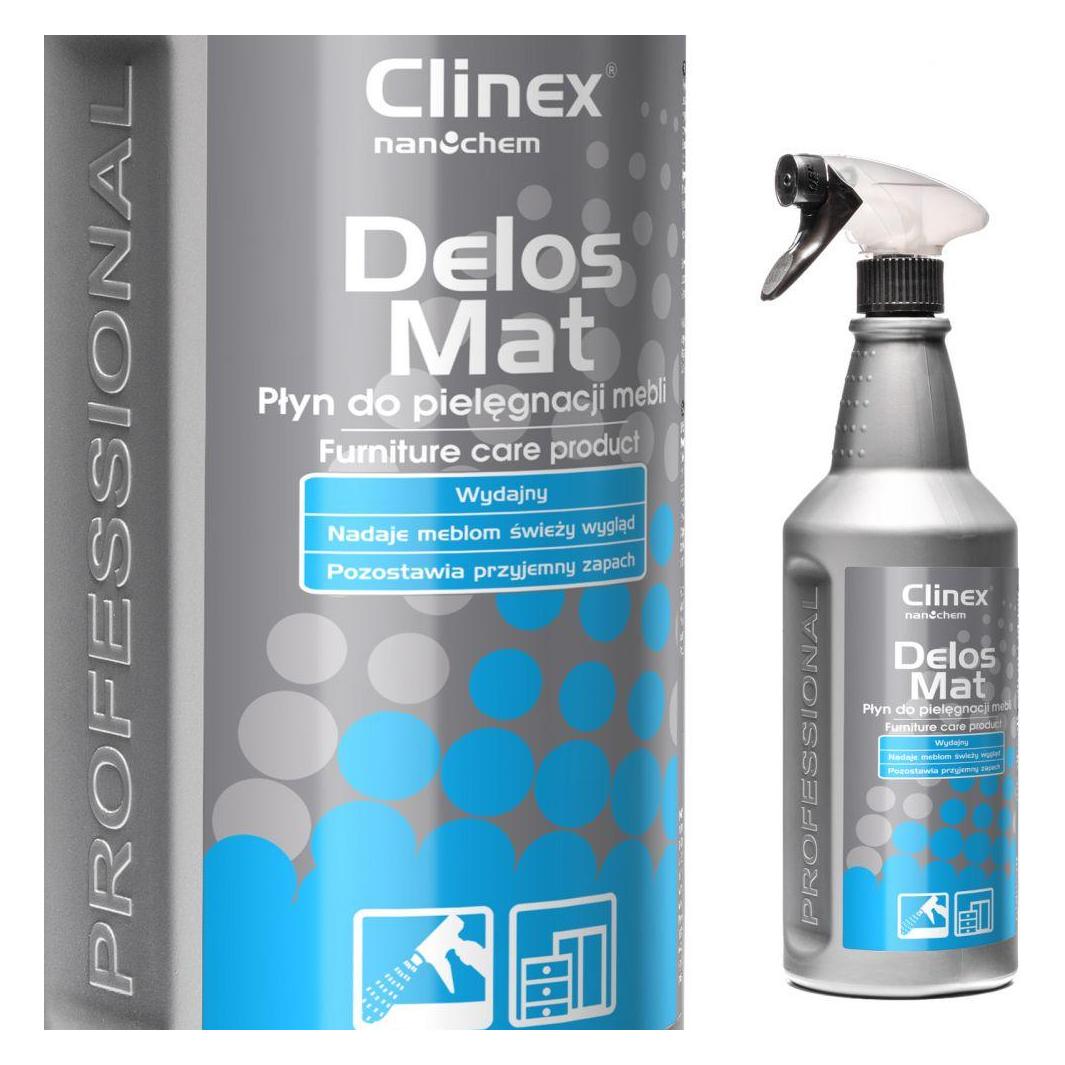 Clinex Wooden furniture care liquid removes dust and dirt Delos Mat 1L (1011363-0)