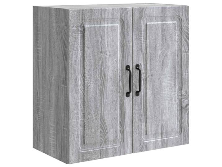 QINXIXINAIXI Wandschrank 59 x 31 x 60 cm Holzwerkstoff Sonoma-Grau Verstellbare Regale, strukturierte Maserung, Büro und Zuhause, pflegeleicht abwischbar