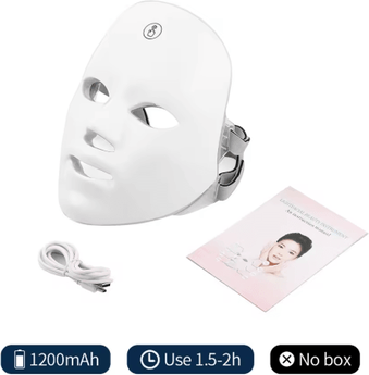 Inspire Picks 7 Color LED Photon Facial Mask Wireless LED Light Therapy Beauty Mask For Home Skincare usb No Box