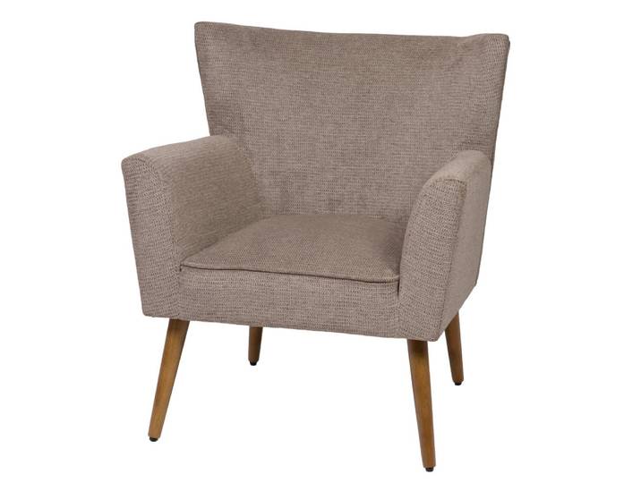 Fauteuil en tissu léon marron