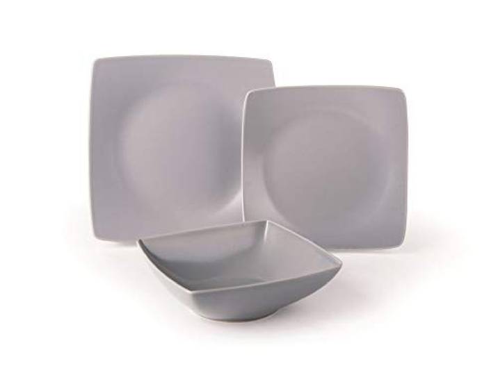 Excelsa Eclipse 18-teiliges Tafelservice, Keramik, Grau, pezzi