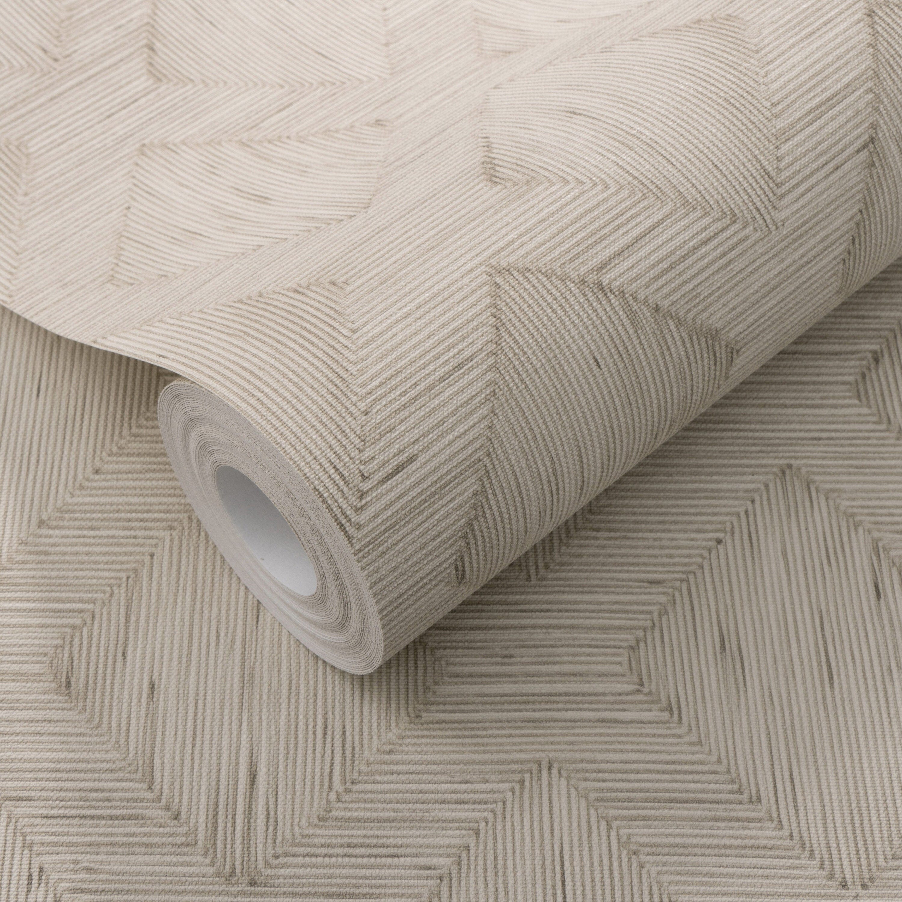 Alaric Taupe Diamond Print Wallpaper
