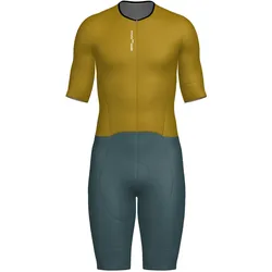 Santini, Herren, Velotrikot, Triathlon-Anzug kurzarm LEAF Herren (M), Gelb