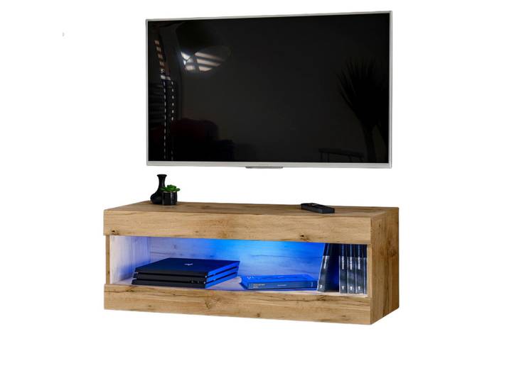 Komodee Hängeboard TV Tivoli Rtv2+Blu Offener Raum Wotan + Wotan, Eiche Wotan, 100x36x35 cm, Wohnzimmer, TV Möbel, Lowboards, Lowboards hängend