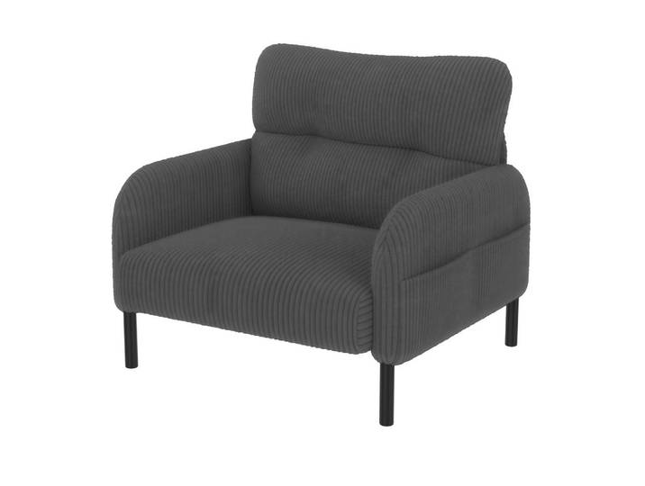 Lvhom Sessel Loungesessel,Polstersessel,Cord,Grau, 67x79x75 cm, Wohnzimmer, Sessel, Polstersessel