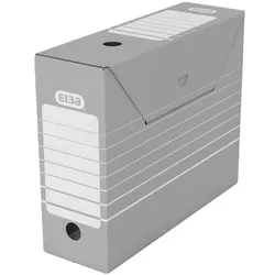 Elba Ablageschachtel »tric« für Registraturen ohne Reiter - 50 Stück grau, 9.5x26.5x34 cm
