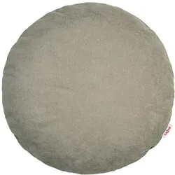 KISSENHÜLLE Rund FarbTon Chenille-Haptik greig-taupe 40 cm Ø