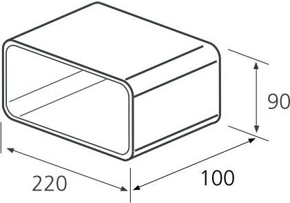 1053n Giunzione Rettangolare Accessorio Per Cappa Elica - 1053n