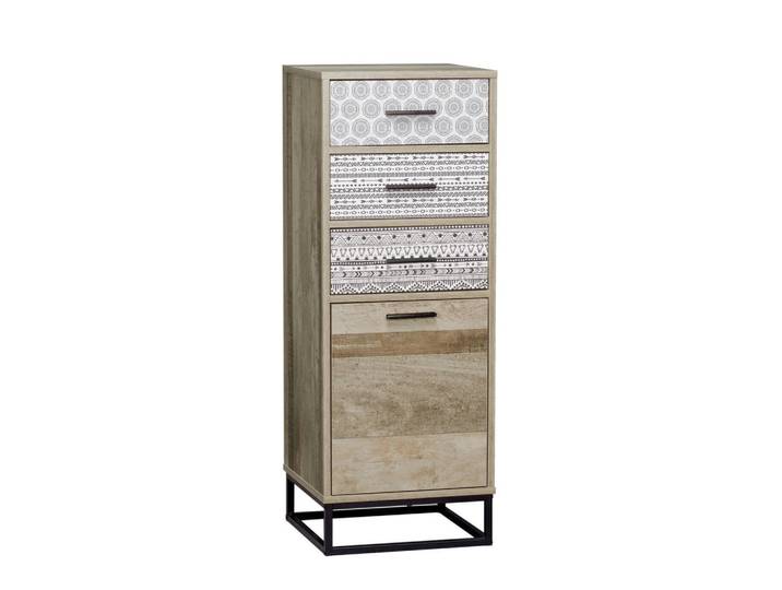 Livetastic Kommode, Graubraun, Metall, 3 Schublade(n) Schubladen, 39.5x106x38 cm, stehend, Kleinmöbel, Kommoden, Kommoden