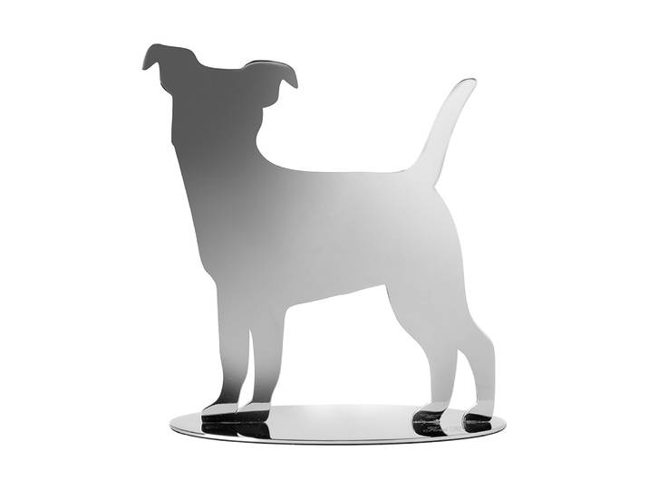 Tierfigur FINK RUSSEL , silber (weiß, neutral), B:15cm H:13,5cm T:5,5cm, Dekofiguren, Tierfigur