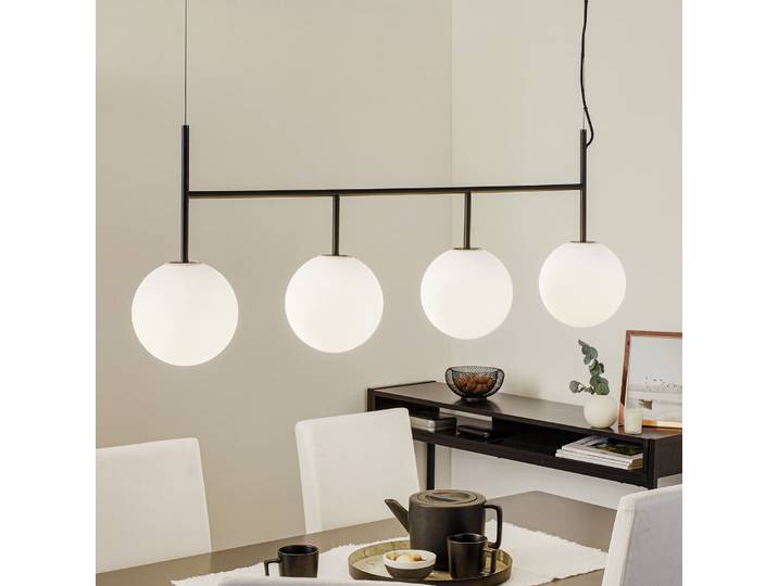 TR Bulb Pendelleuchte, 4flg., schwarz/opal - Audo Copenhagen - Wohnzimmer - Design - Metall - Kugel