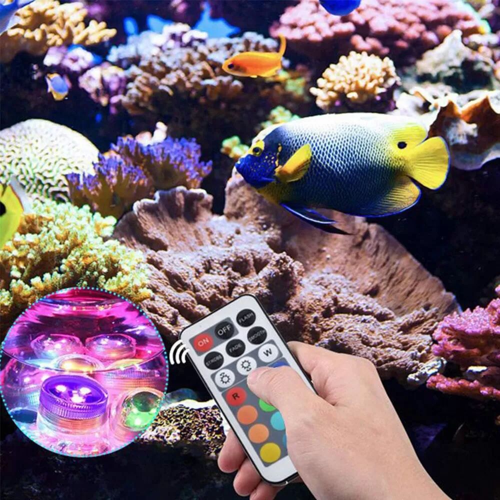 INF Lampes LED Étanche à Bouton Diamant avec Télécommande - 10 Couleurs Changeantes