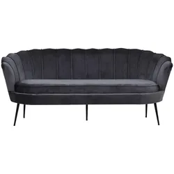 Ebuy24 Nice Sofa 3 Personen velour grau.