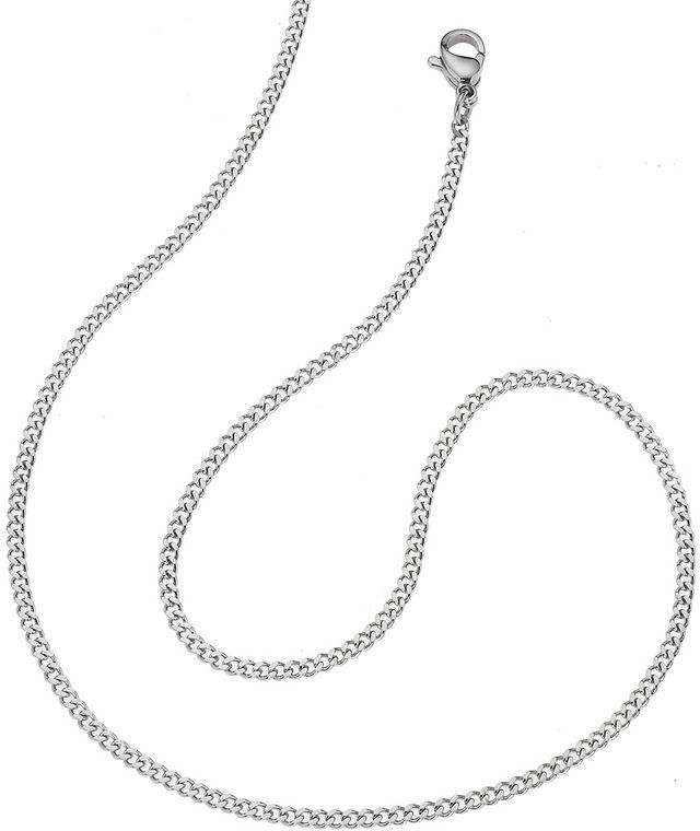 Panzerkette FIRETTI "Schmuck Geschenk Edelstahl Collierkette 2,0 mm breit" Gr. 50, silber (edelstahlfarben), Halsketten, Herren, 50, Edelstahl, B: 2mm, Panzerkette, B:2mm edelstahlfarben 50, Edelstahl, B: 2mm