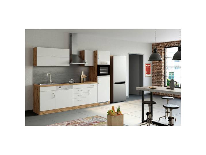 Held Küchenleerblock, Weiß, nur wie online abgebildet bestellbar, 270x200x60 cm, in den Filialen individuell planbar, Küchen, Küchenzeilen & Küchenblöcke, Küchenzeilen ohne Geräte