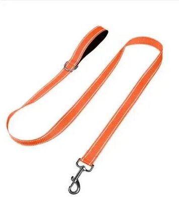 Inspired Living Reflective Dog Leash With Adjustable Nylon Lead For Safe Night Walks orange 2.5cmx150cm