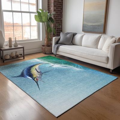 Addison Rugs Premium Washable Super Soft Swordfish Fishing Mayfield Rug