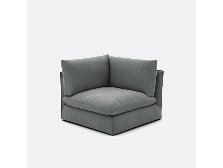 LA REDOUTE Élément d'angle pour canapé modulable, en tissu structuré, MALO Angle réversible Vert Céladon, Made in France