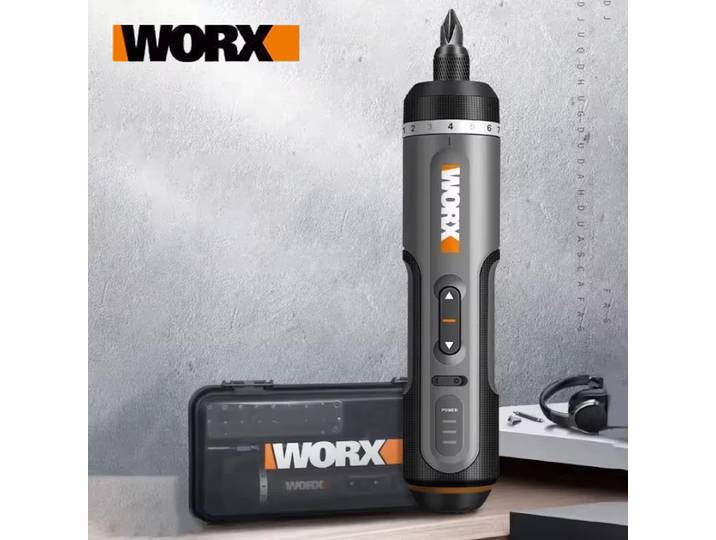 Ensemble de tournevis électriques miniatures Worx 4V WX242, tournevis électrique sans fil intelligent, rechargeable par USB, ensemble de 30 embouts, outils de perçage