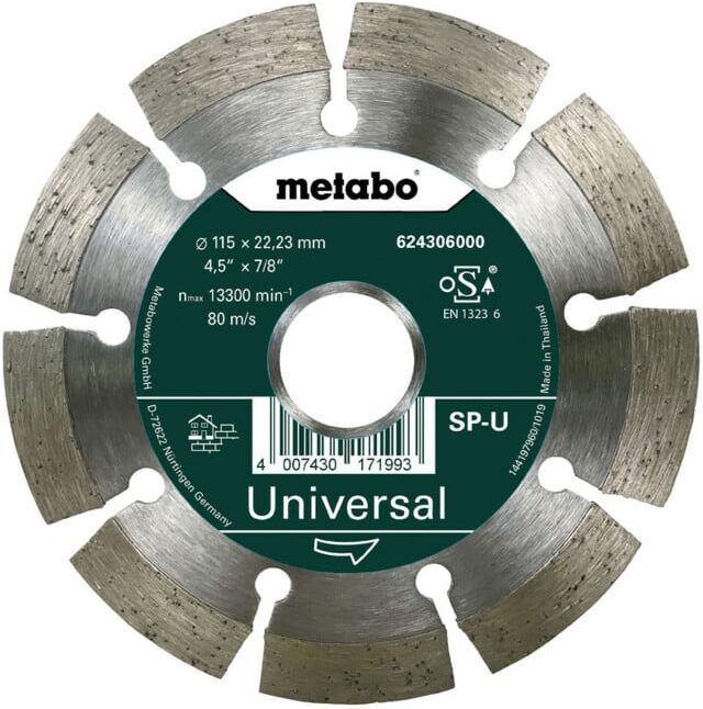Metabo Disque à tronçonner diamanté 115x22,23mm, SP-U, universel