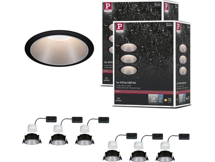 Paulmann Bundle LED encastré Cole 3-Step-Dim