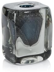 Zodax Eibar Handcrafted Clear Smoky Crystal Bloom Vase