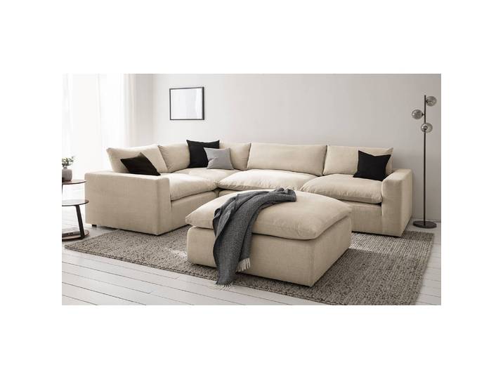 Repose-pieds Velada 102cm Beige/Cachemire