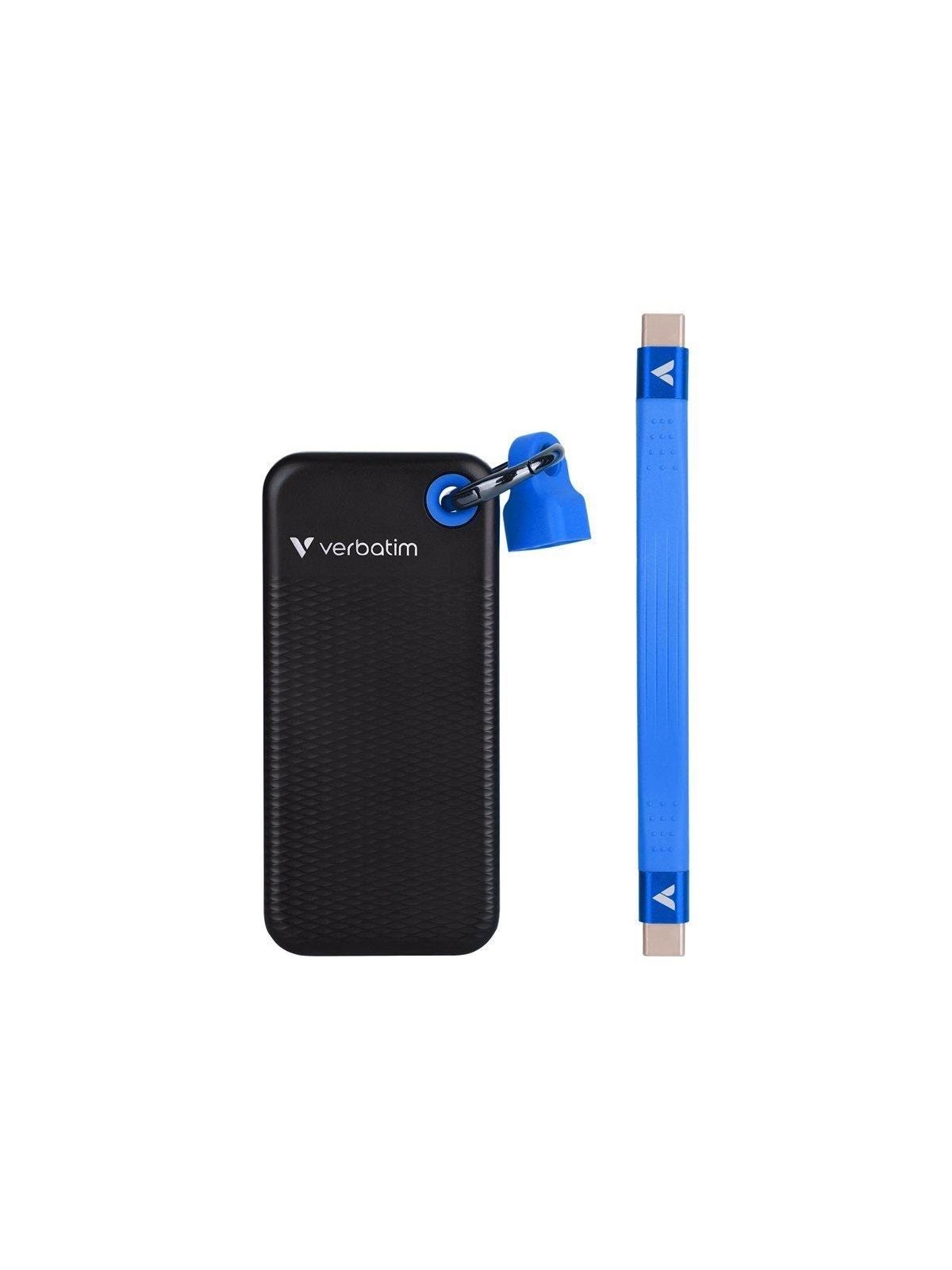 Verbatim Pocket SSD - 512GB - USB 3.2 Gen 2 - Schwarz / Blau