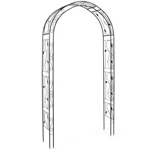 Nexos Rosenbogen MIGNON, schwarz, aus Stahl, freistehend, 130 x 260 x 38 cm