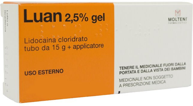 Luan Gel 2,5% Lidocaina Anestetico Topico 15g